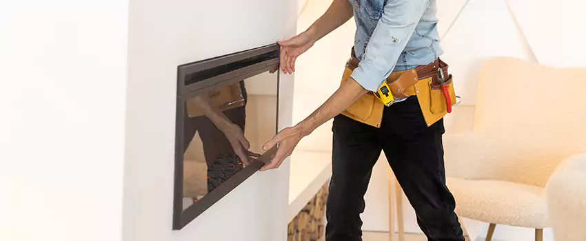 Metal Fireplace Installation in Duarte, California